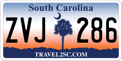 SC license plate ZVJ286