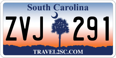 SC license plate ZVJ291