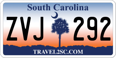 SC license plate ZVJ292