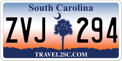SC license plate ZVJ294