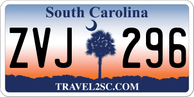 SC license plate ZVJ296