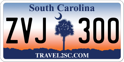 SC license plate ZVJ300