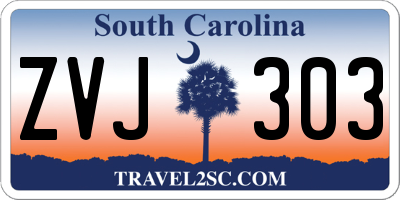 SC license plate ZVJ303