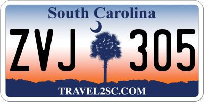 SC license plate ZVJ305