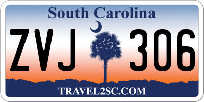 SC license plate ZVJ306
