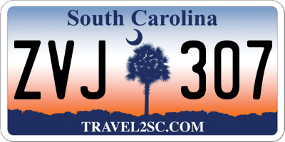 SC license plate ZVJ307