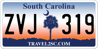 SC license plate ZVJ319