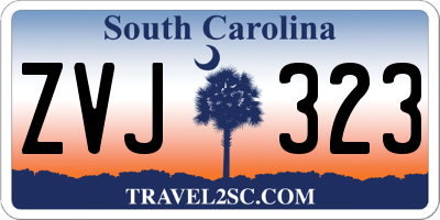 SC license plate ZVJ323