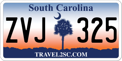SC license plate ZVJ325