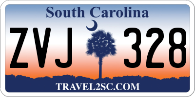 SC license plate ZVJ328