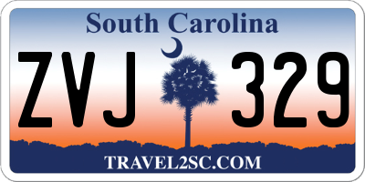 SC license plate ZVJ329