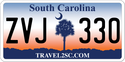SC license plate ZVJ330