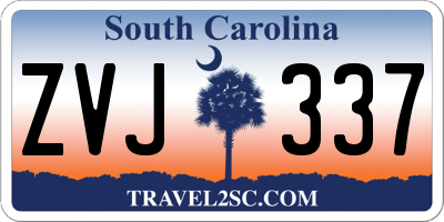 SC license plate ZVJ337