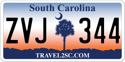 SC license plate ZVJ344