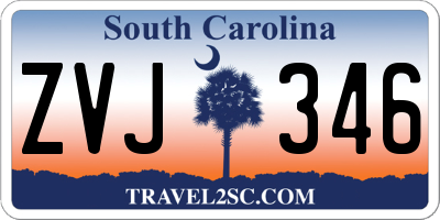 SC license plate ZVJ346