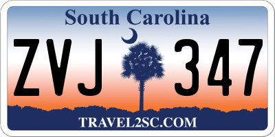SC license plate ZVJ347