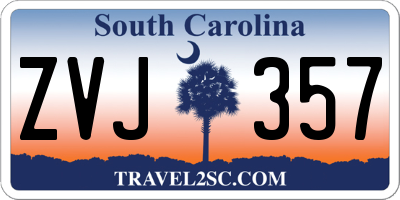 SC license plate ZVJ357