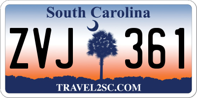 SC license plate ZVJ361