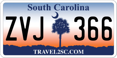 SC license plate ZVJ366
