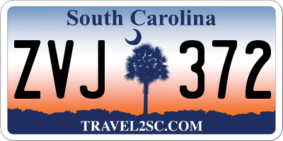 SC license plate ZVJ372