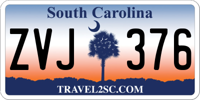 SC license plate ZVJ376