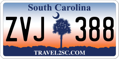 SC license plate ZVJ388