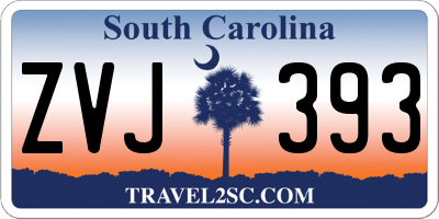 SC license plate ZVJ393