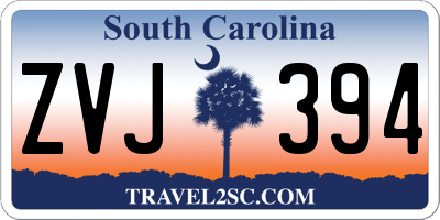 SC license plate ZVJ394