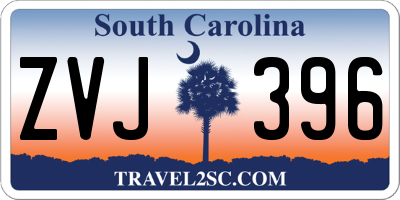 SC license plate ZVJ396