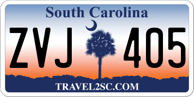 SC license plate ZVJ405