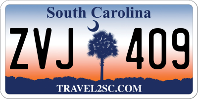 SC license plate ZVJ409