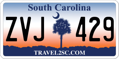 SC license plate ZVJ429