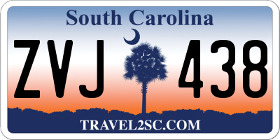 SC license plate ZVJ438
