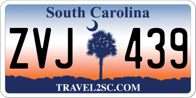 SC license plate ZVJ439