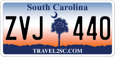 SC license plate ZVJ440