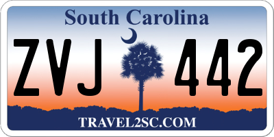 SC license plate ZVJ442