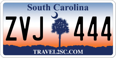 SC license plate ZVJ444