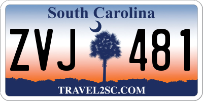 SC license plate ZVJ481