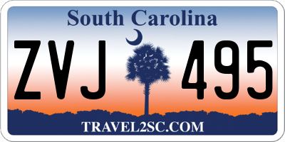 SC license plate ZVJ495