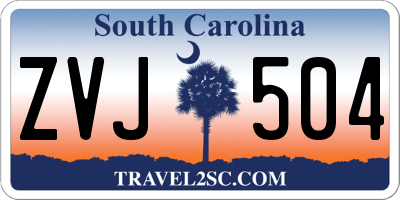 SC license plate ZVJ504