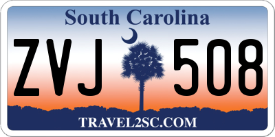 SC license plate ZVJ508
