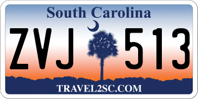 SC license plate ZVJ513