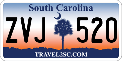 SC license plate ZVJ520