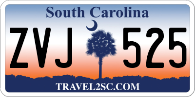 SC license plate ZVJ525