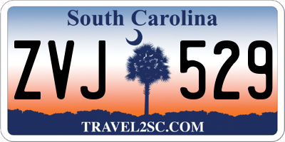 SC license plate ZVJ529