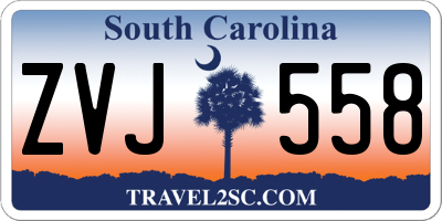 SC license plate ZVJ558