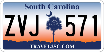 SC license plate ZVJ571
