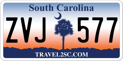 SC license plate ZVJ577