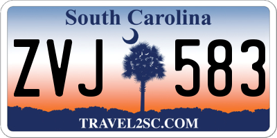 SC license plate ZVJ583