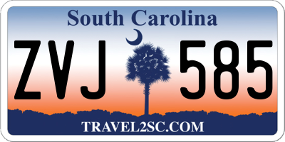 SC license plate ZVJ585